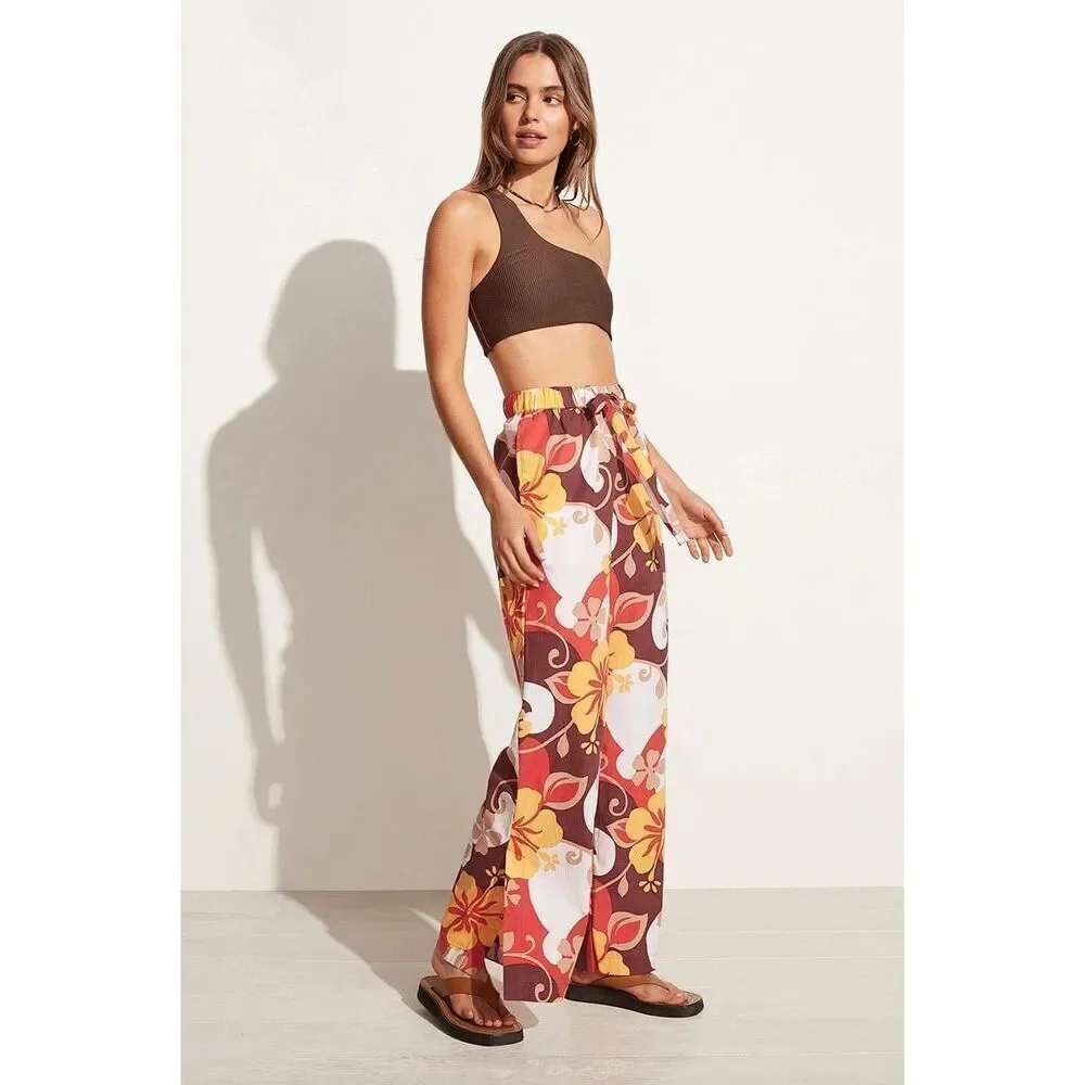 Faithfull the Brand Celvia Pant Ulani Floral Print Wide Leg Pull on S NWT Sale - Picture 9 of 16